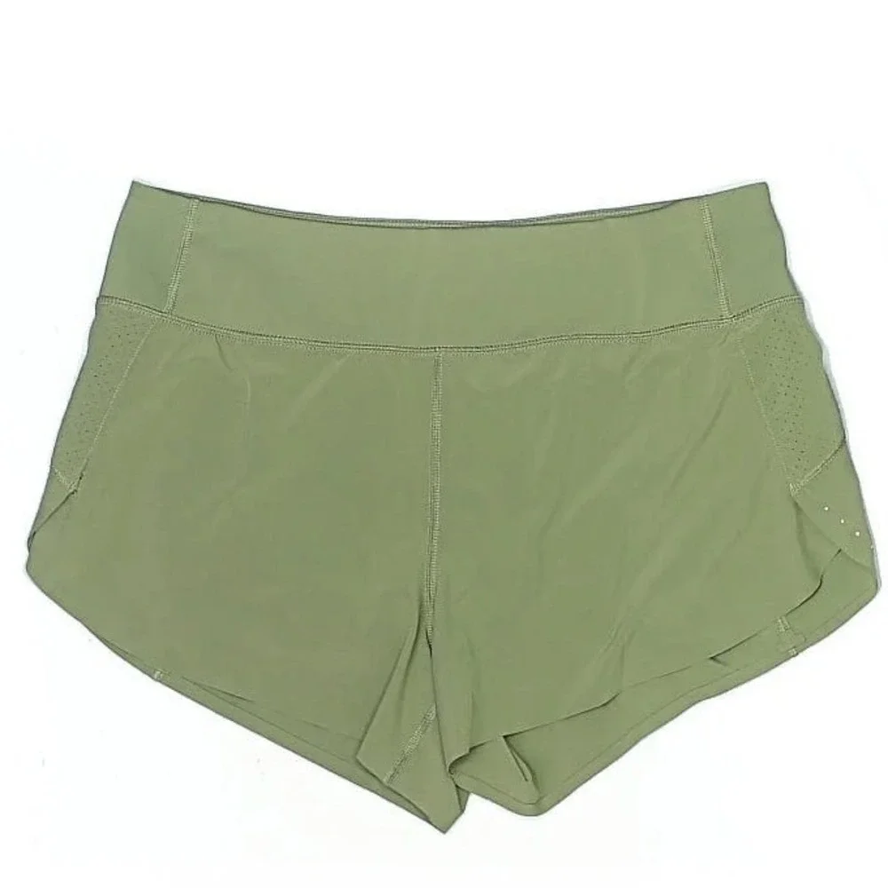 Athleta Run With It 3.5 Inch Short Olive Green Women's Size M‎ Athletic Shorts